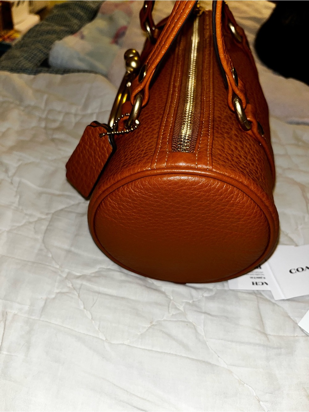 Coach Amber Brown Barrel Kisslock 28 - Picture 4 of 16